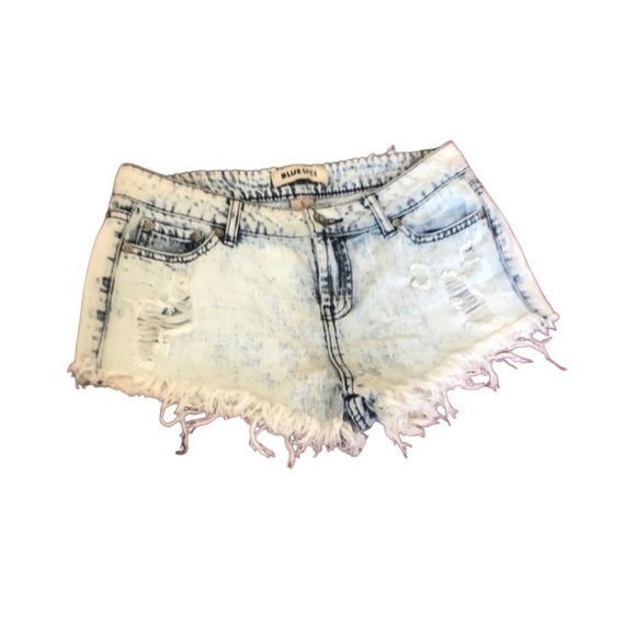 BLUE SPICE Ripped Bleached Denim Shorts | Size 5 - Picture 1 of 5